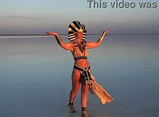 worship of god ra by mature belly dancer