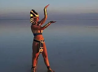 worship of god ra by mature belly dancer
