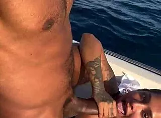 sex on boat ends with cum on ass