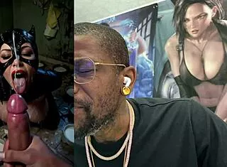 catwoman gets cum blasted by batman ebony teen