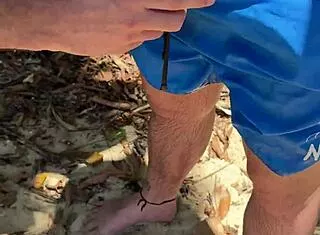 Beach Threesome With Big Cock Fun