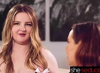 Sheseducedme shows accidental stepdaughter text leading to lesbian face sitting fun