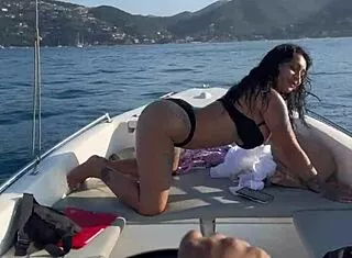 sex on boat ends with cum on ass
