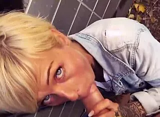 risky german public sex with blonde milf