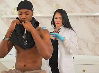 interracial i help patient with pain by sucking his cock