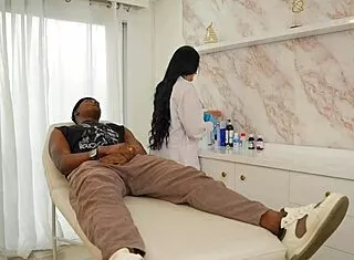 interracial i help patient with pain by sucking his cock