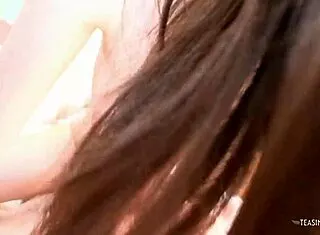 asian beauty with glasses looks like a nerd but fucks like a real pro