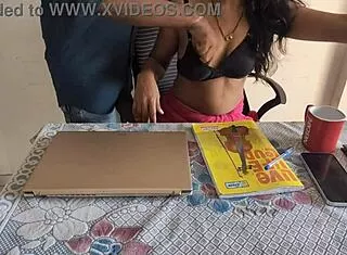 desi indian bhabhi was working in office when i fucked her hard