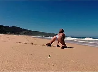 Travel Show Ass Driver - Ferrol Sasha Ikeyeva In A Bikini On Beautiful Spanish Doninos Beach