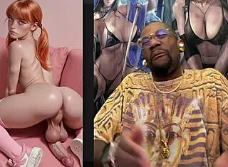 naked petite transgender girl getting hard