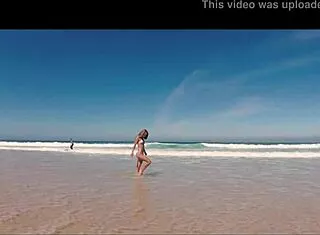 Travel Show Ass Driver - Ferrol Sasha Ikeyeva In A Bikini On Beautiful Spanish Doninos Beach
