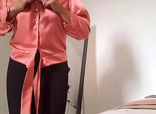 latina stepmom gets naked before work and fingers her wet pussy