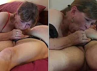 granny queen of hearts sucking a cock