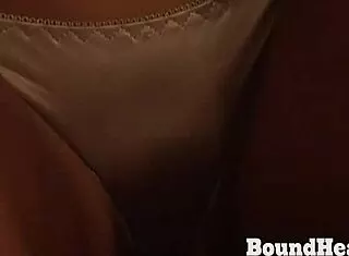 Tied up lesbian slave dominated and humiliated by merciless madame