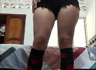 Sweet solo striptease at home tonight