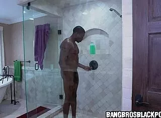 naughty step daughter spies on stepdad in shower
