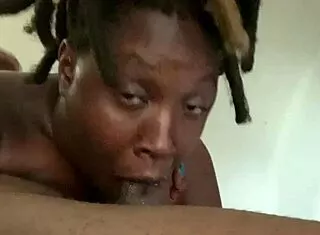 oyo ho submissive ebony swallows huge cock in pt1