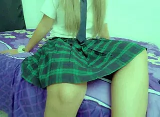 Carita de inocente pero lista para detonar colegiala mexicana