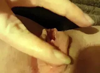 young slut fucks gaping pussy with 6 3 round hairspray can