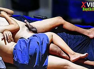 pay owner with massage and handjob