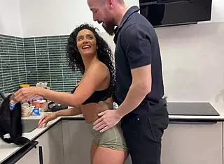i get home from work and bang my girlfriend against kitchen counter before she finishes making dinner milla ferrazo