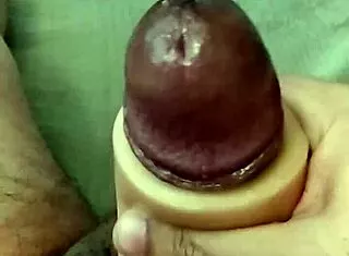 Thick cock masturbation slow motion
