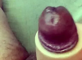 Thick cock masturbation slow motion