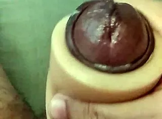 Thick cock masturbation slow motion
