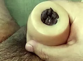 Thick cock masturbation slow motion