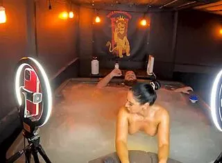 sheena ryder gets wild in hot tub sex with wca productions