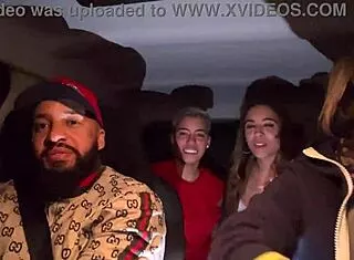 uber driver joins lesbians in hot car action