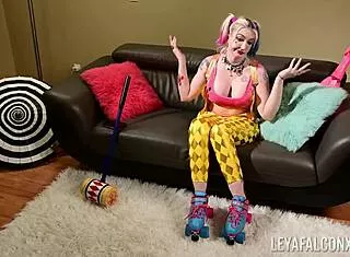 Horny blonde uses toys during intense lesbian party