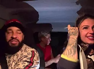 uber driver joins lesbians in hot car action