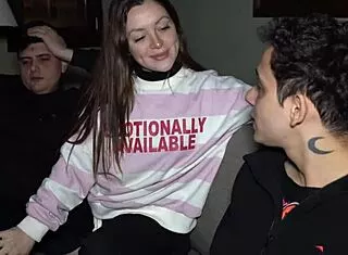 luchi fucks boyfriends friend next to cuckold