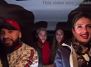 uber driver joins lesbians in hot car action