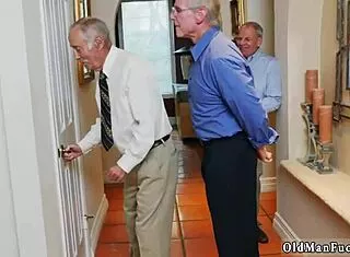 Blonde teen gives old man a handjob in shower for happy ending