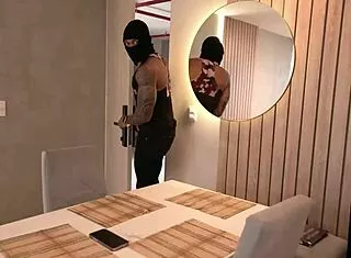 masked man breaks into a young 18+ womans house and she is so horny that she fucks him