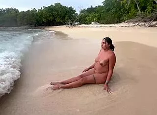 hot sex on a nudist beach with melani latina riding hard