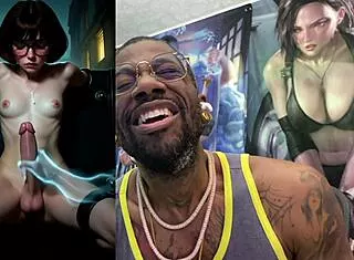big breast transgender gets jerked