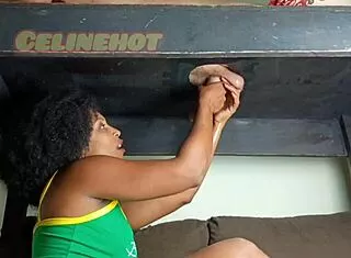 Gloryhole Handjob And Cock Sucking At Milking Desk