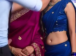 Bride sisters suck big cocks at wedding in group blowjob