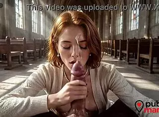 A churchgoer works as a prostitute at the church she gave me a discount for an hour so i could fill her with my holy seed ai