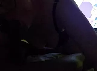 hot redhead with glasses worships bbc with her throat pt2
