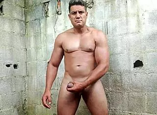 yuri gaucho stroking his huge cock hard