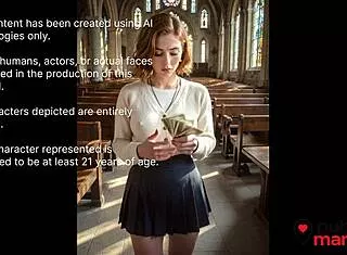 A churchgoer works as a prostitute at the church she gave me a discount for an hour so i could fill her with my holy seed ai