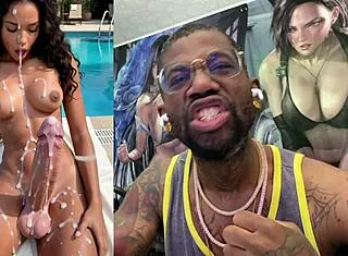 big breast transgender gets jerked