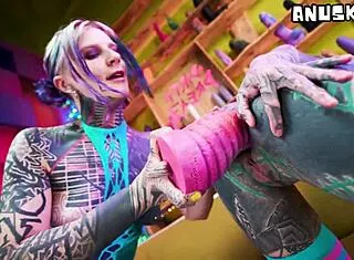 pierced tattooed women explore toys together with great enthusiasm