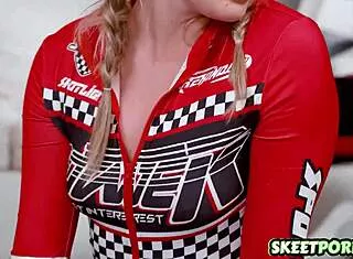 Hot twin stepsisters river lynn and chloe rose ride in audition