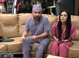 Blaire celeste gets her shaved pussy filled by doctor tampa