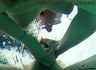 My skinny body got fucked in public pool